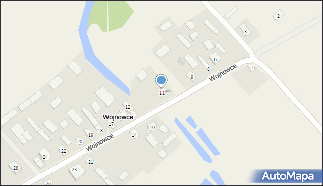 Wojnowce, Wojnowce, 11, mapa Wojnowce