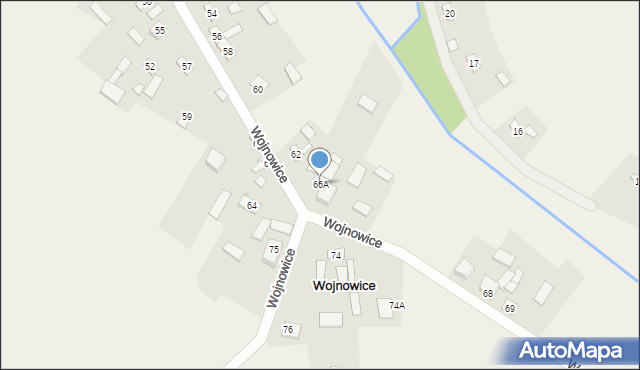 Wojnowice, Wojnowice, 66A, mapa Wojnowice