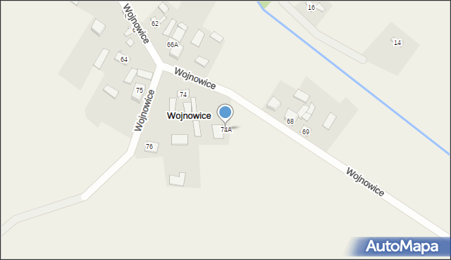 Wojnowice, Wojnowice, 74A, mapa Wojnowice