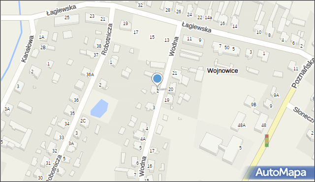 Wojnowice, Wodna, 2, mapa Wojnowice