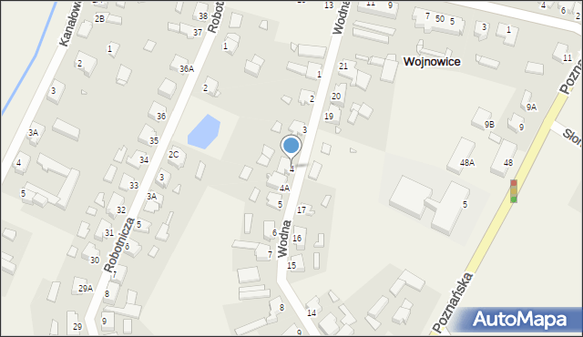 Wojnowice, Wodna, 4, mapa Wojnowice
