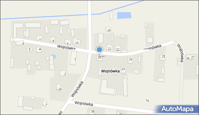 Wojnówka, Wojnówka, 20, mapa Wojnówka