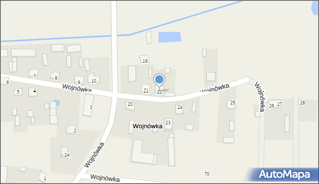 Wojnówka, Wojnówka, 22, mapa Wojnówka