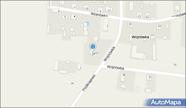 Wojnówka, Wojnówka, 2A, mapa Wojnówka