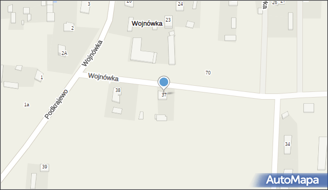 Wojnówka, Wojnówka, 37, mapa Wojnówka