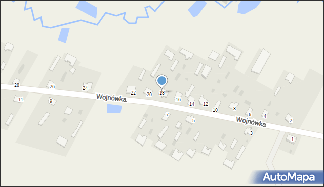 Wojnówka, Wojnówka, 18, mapa Wojnówka