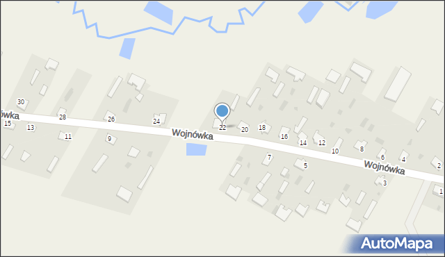 Wojnówka, Wojnówka, 22, mapa Wojnówka