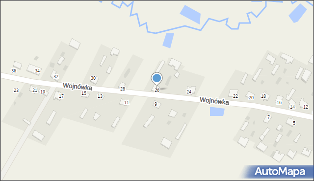 Wojnówka, Wojnówka, 26, mapa Wojnówka