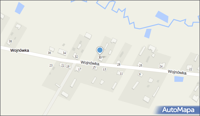 Wojnówka, Wojnówka, 30, mapa Wojnówka