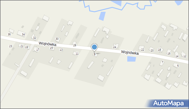 Wojnówka, Wojnówka, 9, mapa Wojnówka