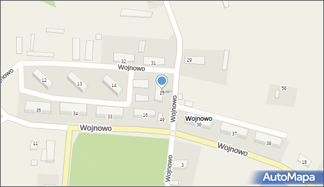 Wojnowo, Wojnowo, 15, mapa Wojnowo