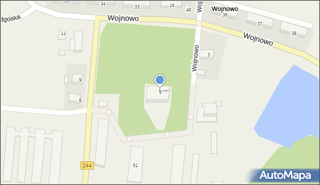 Wojnowo, Wojnowo, 5, mapa Wojnowo