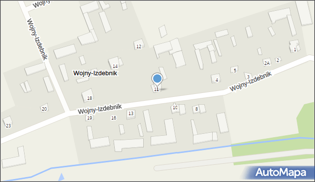 Wojny-Izdebnik, Wojny-Izdebnik, 11A, mapa Wojny-Izdebnik