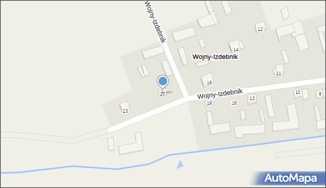 Wojny-Izdebnik, Wojny-Izdebnik, 20, mapa Wojny-Izdebnik