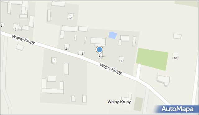 Wojny-Krupy, Wojny-Krupy, 5, mapa Wojny-Krupy