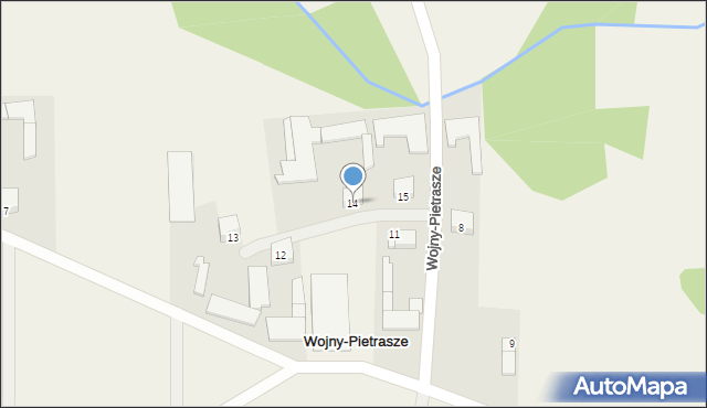 Wojny-Pietrasze, Wojny-Pietrasze, 14, mapa Wojny-Pietrasze