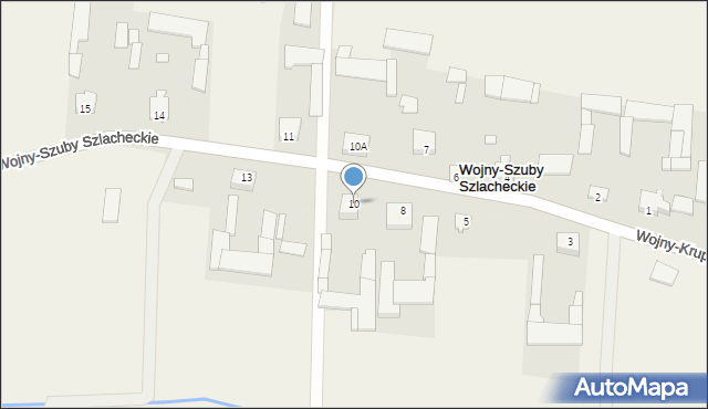 Wojny-Szuby Szlacheckie, Wojny-Szuby Szlacheckie, 10, mapa Wojny-Szuby Szlacheckie