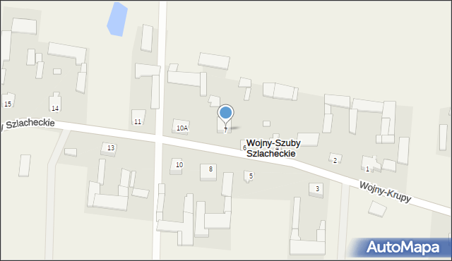 Wojny-Szuby Szlacheckie, Wojny-Szuby Szlacheckie, 7, mapa Wojny-Szuby Szlacheckie