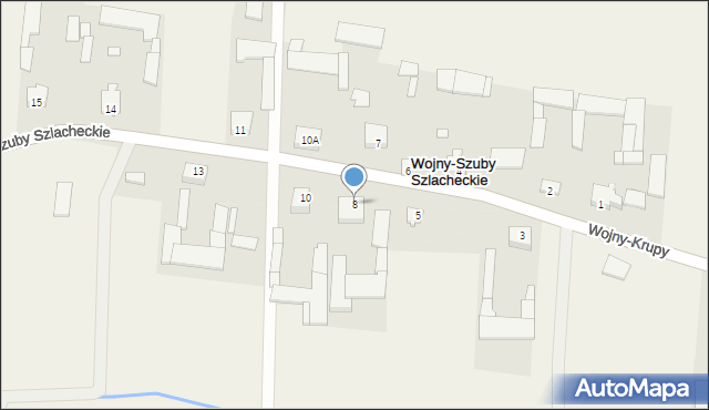 Wojny-Szuby Szlacheckie, Wojny-Szuby Szlacheckie, 8, mapa Wojny-Szuby Szlacheckie