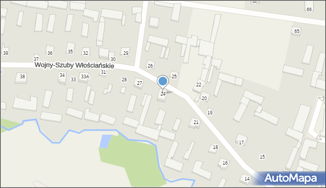 Wojny-Szuby Włościańskie, Wojny-Szuby Włościańskie, 24, mapa Wojny-Szuby Włościańskie