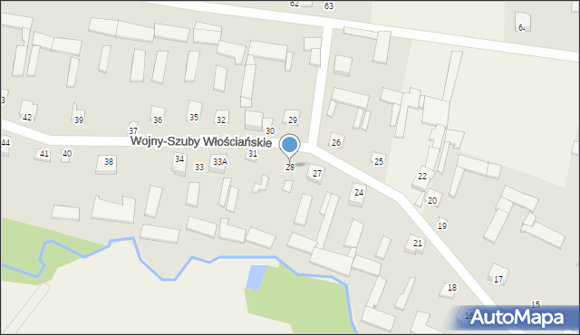 Wojny-Szuby Włościańskie, Wojny-Szuby Włościańskie, 28, mapa Wojny-Szuby Włościańskie