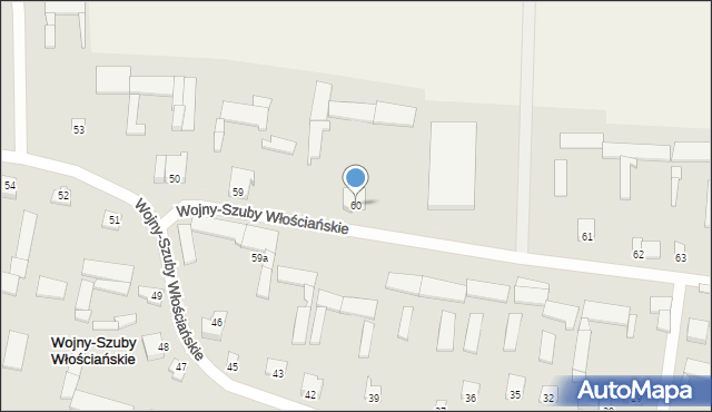 Wojny-Szuby Włościańskie, Wojny-Szuby Włościańskie, 60, mapa Wojny-Szuby Włościańskie