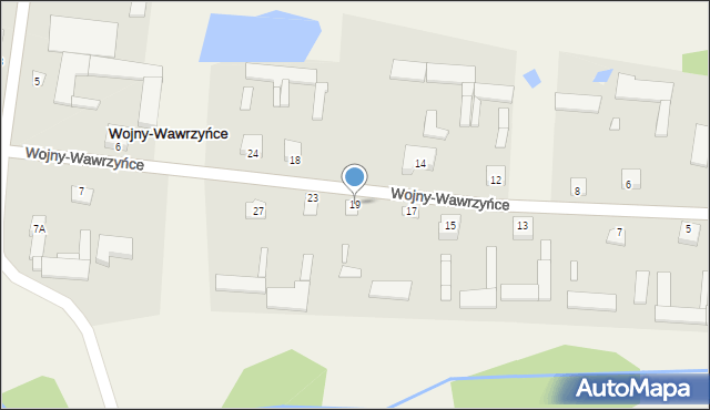 Wojny-Wawrzyńce, Wojny-Wawrzyńce, 19, mapa Wojny-Wawrzyńce