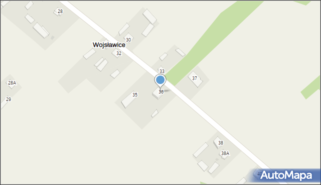 Wojsławice, Wojsławice, 36, mapa Wojsławice