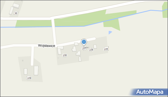 Wojsławice, Wojsławice, 107, mapa Wojsławice