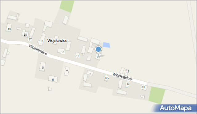 Wojsławice, Wojsławice, 12, mapa Wojsławice