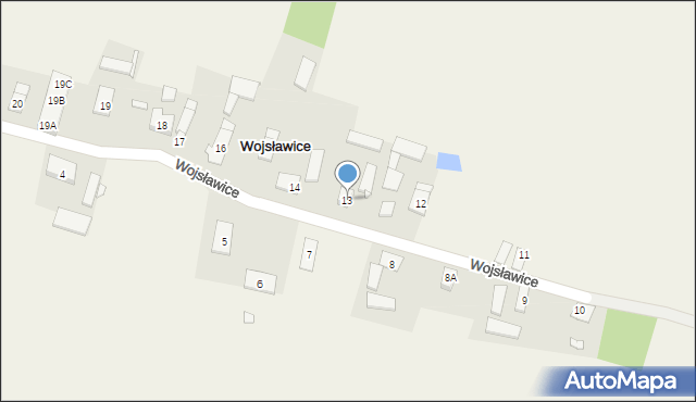 Wojsławice, Wojsławice, 13, mapa Wojsławice