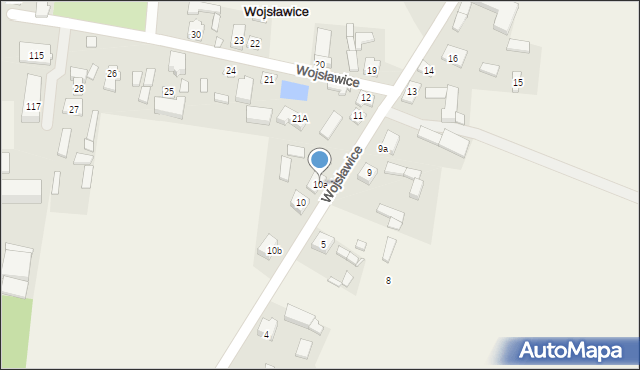 Wojsławice, Wojsławice, 10a, mapa Wojsławice