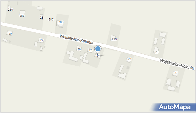 Wojsławice-Kolonia, Wojsławice-Kolonia, 24, mapa Wojsławice-Kolonia