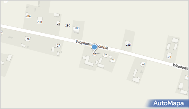 Wojsławice-Kolonia, Wojsławice-Kolonia, 26, mapa Wojsławice-Kolonia