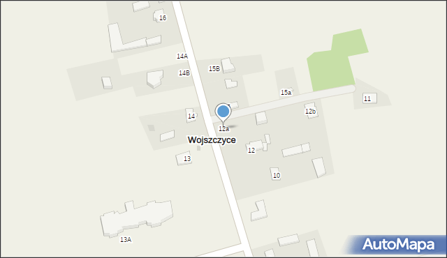 Wojszczyce, Wojszczyce, 12a, mapa Wojszczyce