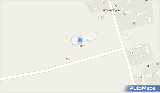 Wojszczyce, Wojszczyce, 13A, mapa Wojszczyce