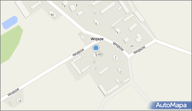 Wojsze, Wojsze, 3, mapa Wojsze