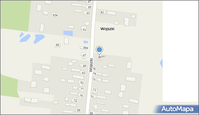 Wojszki, Wojszki, 80, mapa Wojszki