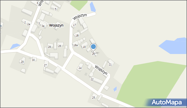 Wojszyn, Wojszyn, 20, mapa Wojszyn