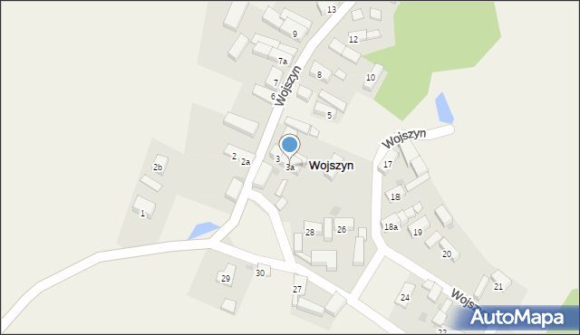 Wojszyn, Wojszyn, 3a, mapa Wojszyn