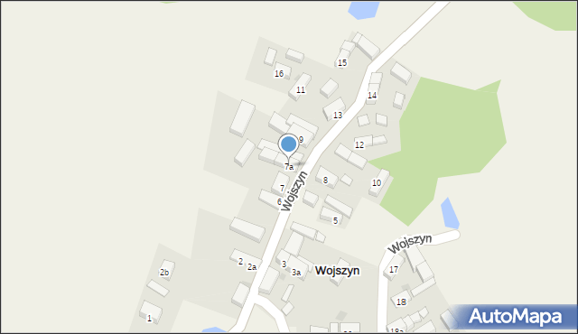 Wojszyn, Wojszyn, 7a, mapa Wojszyn