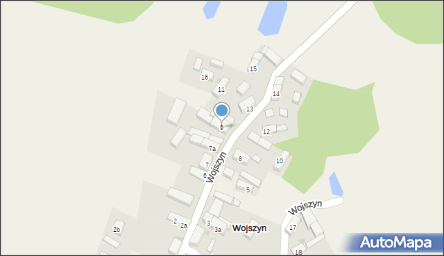 Wojszyn, Wojszyn, 9, mapa Wojszyn