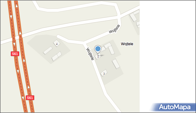 Wojtele, Wojtele, 2, mapa Wojtele