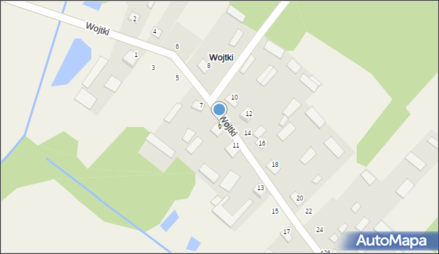 Wojtki, Wojtki, 9, mapa Wojtki