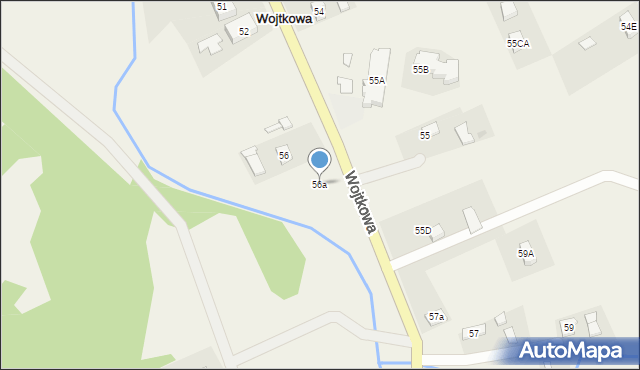 Wojtkowa, Wojtkowa, 56a, mapa Wojtkowa