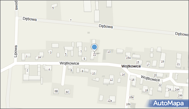 Wojtkowice, Wojtkowice, 11, mapa Wojtkowice