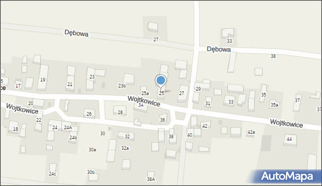 Wojtkowice, Wojtkowice, 25, mapa Wojtkowice