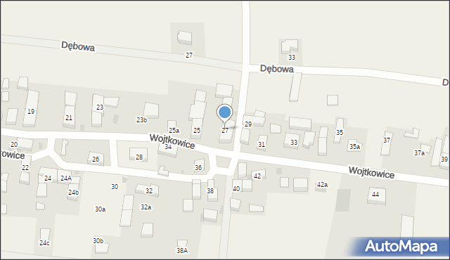 Wojtkowice, Wojtkowice, 27, mapa Wojtkowice