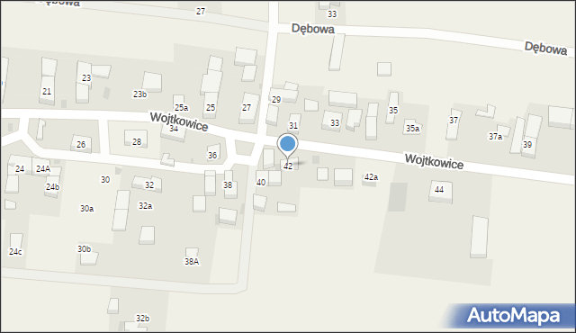 Wojtkowice, Wojtkowice, 42, mapa Wojtkowice