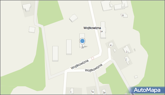 Wojtkowizna, Wojtkowizna, 1b, mapa Wojtkowizna